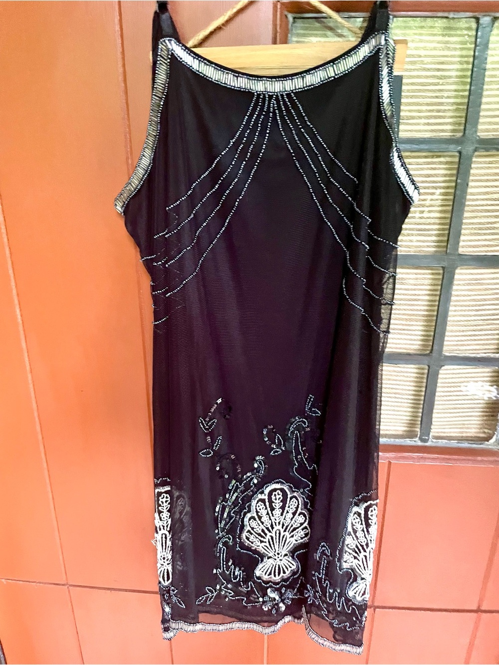 Black Beaded Sleeveless Dress